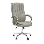 Office Chair With High Back Large Seat And Desk Chair Tilt Function Executive Swivel Computer Chair PU GREY