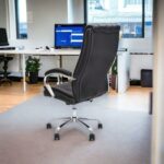 Office Chair With High Back Large Seat And Desk Chair Tilt Function Executive Swivel Computer Chair Pu BLACK