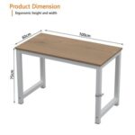 Mahmayi ZCD-24W Modern Study Desk, Modern Executive Desks for Home, Office, Schools, Laptop, Computer Workstation Table - Light Imperia