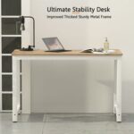 Mahmayi ZCD-24W Modern Study Desk, Modern Executive Desks for Home, Office, Schools, Laptop, Computer Workstation Table - Light Imperia