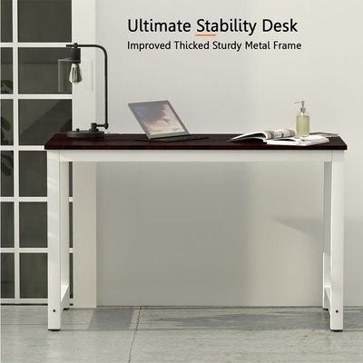 Mahmayi ZCD-25W Modern Study Desk, Modern Executive Desks for Home, Office, Schools, Laptop, Computer Workstation Table - Dark Walnut - Image 3