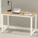 Mahmayi ZCD-25W Modern Study Desk, Modern Executive Desks for Home, Office, Schools, Laptop, Computer Workstation Table - Light Imperia