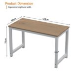 Mahmayi ZCD-25W Modern Study Desk, Modern Executive Desks for Home, Office, Schools, Laptop, Computer Workstation Table - Light Imperia
