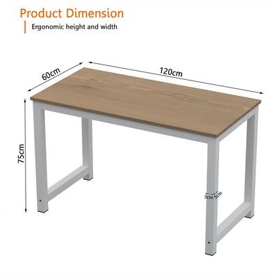 Mahmayi ZCD-25W Modern Study Desk, Modern Executive Desks for Home, Office, Schools, Laptop, Computer Workstation Table - Light Imperia - Image 2