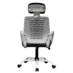 Desk Chair Office Chair for Home Height Adjustable HIGH Back Mesh Computer Chair with Lumbar Support Mesh Swivel Computer Office Ergonomic Executive Chair (With Head Rest, White)