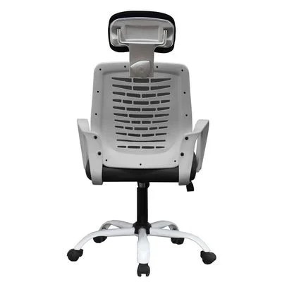 Desk Chair Office Chair for Home Height Adjustable HIGH Back Mesh Computer Chair with Lumbar Support Mesh Swivel Computer Office Ergonomic Executive Chair (With Head Rest, White) - Image 3