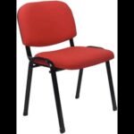SPLENDOR Reception Visitor Chair Office Conference Desk for Guest Waiting Room Lobby Banquet Events Black (RED)
