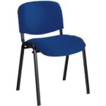 SPLENDOR Reception Visitor Chair Office Conference Desk for Guest Waiting Room Lobby Banquet Events Black (DARKBLUE)
