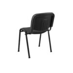 SPLENDOR Reception Visitor Chair Office Conference Desk for Guest Waiting Room Lobby Banquet Events Black (DARKBLUE)
