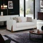The RENZO 3 Seater Sofa Luxurious Design with Premium Fabric Best For Living Room | For Hotel | Wooden Base