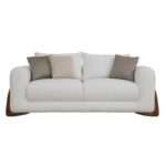 The RENZO 3 Seater Sofa Luxurious Design with Premium Fabric Best For Living Room | For Hotel | Wooden Base