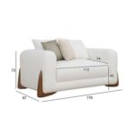 The RENZO 2 Seater Sofa Luxurious Design with Premium Fabric Best For Living Room | For Hotel | Wooden Base