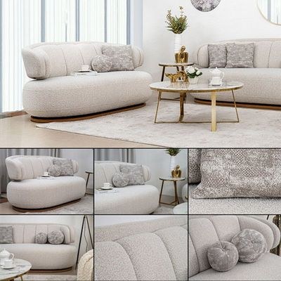 The NOMAD 6 Seater Sofa Set Luxurious Design with Premium Fabric Best For Living Room | For Hotel | Wooden Base - Image 3