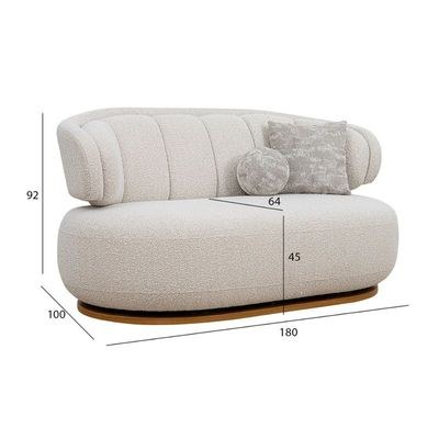 Nomad 2 Seater Sofa Luxurious Design with Premium Fabric Best For Living Room - Image 3
