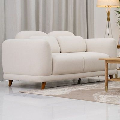 The ATOM 2 Seater Sofa Luxurious Design with Premium Fabric Best For Living Room | For Hotel | Wooden Base