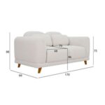 The ATOM 2 Seater Sofa Luxurious Design with Premium Fabric Best For Living Room | For Hotel | Wooden Base