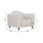 The ATOM Single Seater Sofa Luxurious Design with Premium Fabric Best For Living Room | For Hotel | Wooden Base