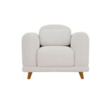 The ATOM Single Seater Sofa Luxurious Design with Premium Fabric Best For Living Room | For Hotel | Wooden Base