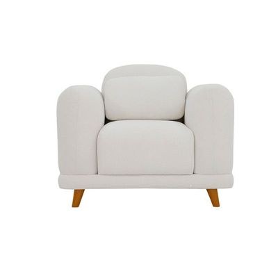 The ATOM Single Seater Sofa Luxurious Design with Premium Fabric Best For Living Room | For Hotel | Wooden Base - Image 4