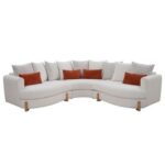 The MARLOW 5 Seater Sofa Luxurious Design with Premium Fabric Best For Living Room | For Hotel | Wooden Base