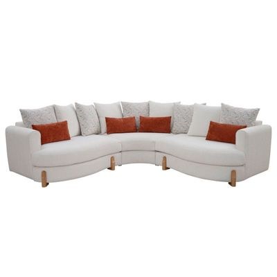 The MARLOW 5 Seater Sofa Luxurious Design with Premium Fabric Best For Living Room | For Hotel | Wooden Base