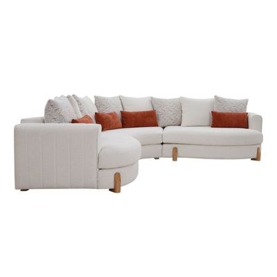 The MARLOW 5 Seater Sofa Luxurious Design with Premium Fabric Best For Living Room | For Hotel | Wooden Base - Image 2