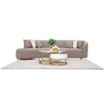 The Riley 4 Seater Sofa Luxurious Design with Premium Fabric Best For Living Room | For Hotel | Wooden Base