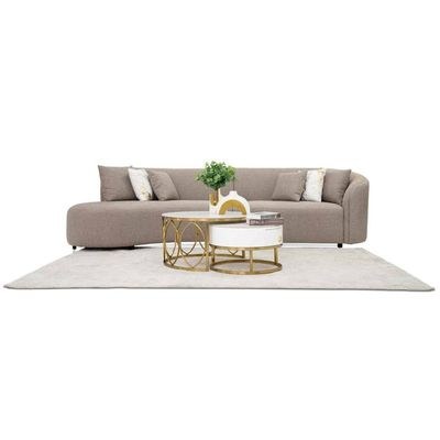 The Riley 4 Seater Sofa Luxurious Design with Premium Fabric Best For Living Room | For Hotel | Wooden Base