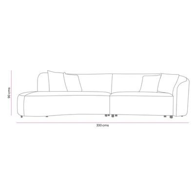 The Riley 4 Seater Sofa Luxurious Design with Premium Fabric Best For Living Room | For Hotel | Wooden Base - Image 5
