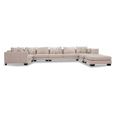 The SOFABLE 5 Seater Sofa Luxurious Design with Premium Fabric Best For Living Room | For Hotel | Wooden Base - Image 4