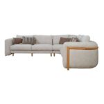 The GASTON 5 Seater Sofa Luxurious Design with Premium Fabric Best For Living Room | For Hotel | Wooden Base