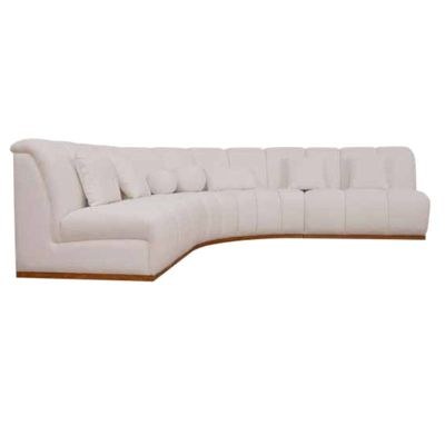 The WHISPER 6 Seater Sofa Luxurious Design with Premium Fabric Best For Living Room | For Hotel | Wooden Base - Image 3