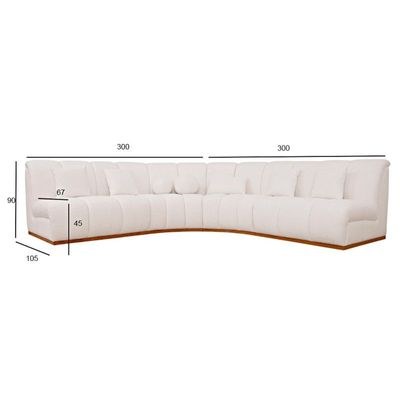 The WHISPER 6 Seater Sofa Luxurious Design with Premium Fabric Best For Living Room | For Hotel | Wooden Base - Image 4