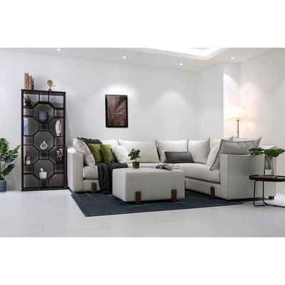 The LINEA 5 Seater Sofa Luxurious Design with Premium Fabric Best For Living Room | For Hotel | Wooden Base