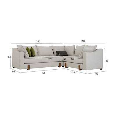 The LINEA 5 Seater Sofa Luxurious Design with Premium Fabric Best For Living Room | For Hotel | Wooden Base - Image 4