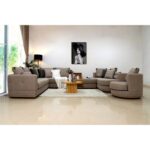 The RETREAT 6 Seater Sofa Luxurious Design with Premium Fabric Best For Living Room | For Hotel | Wooden Base