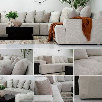 The CHEMEX 5 Seater Sofa Luxurious Design with Premium Fabric Best For Living Room | For Hotel | Wooden Base - Image 2