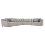 The CHEMEX 5 Seater Sofa Luxurious Design with Premium Fabric Best For Living Room | For Hotel | Wooden Base