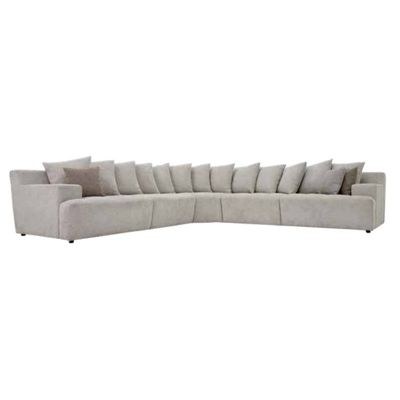The CHEMEX 5 Seater Sofa Luxurious Design with Premium Fabric Best For Living Room | For Hotel | Wooden Base - Image 4