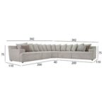 The CHEMEX 5 Seater Sofa Luxurious Design with Premium Fabric Best For Living Room | For Hotel | Wooden Base
