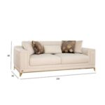 The GISELLE 7 Seater Sofa Set Luxurious Design with Premium Fabric Best For Living Room | For Hotel | Metal Base