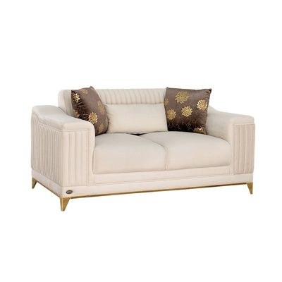 The GISELLE 2 Seater Sofa Luxurious Design with Premium Fabric Best For Living Room | For Hotel | Metal Base