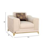 The GISELLE Single Seater Sofa Luxurious Design with Premium Fabric Best For Living Room | For Hotel | Metal Base