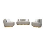 The SOLERO 7 Seater Sofa Set Luxurious Design with Premium Fabric Best For Living Room | For Hotel | Metal Base