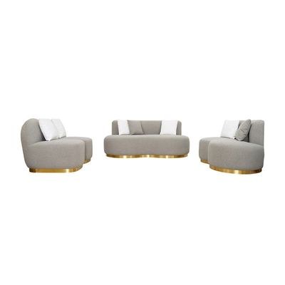 The SOLERO 7 Seater Sofa Set Luxurious Design with Premium Fabric Best For Living Room | For Hotel | Metal Base - Image 2