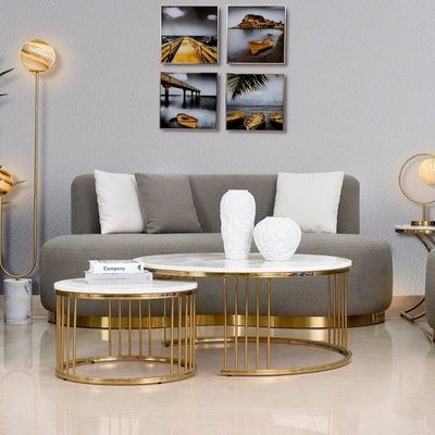 The SOLERO 3 Seater Sofa Luxurious Design with Premium Fabric Best For Living Room | For Hotel | Metal Base
