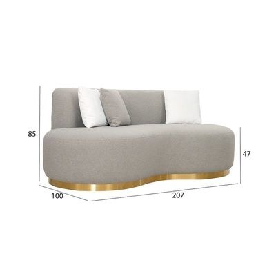 The SOLERO 7 Seater Sofa Set Luxurious Design with Premium Fabric Best For Living Room | For Hotel | Metal Base - Image 4