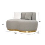 The SOLERO 2 Seater Sofa Luxurious Design with Premium Fabric Best For Living Room | For Hotel | Metal Base