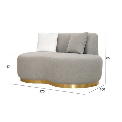 The SOLERO 2 Seater Sofa Luxurious Design with Premium Fabric Best For Living Room | For Hotel | Metal Base - Image 2
