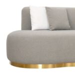 The SOLERO 3 Seater Sofa Luxurious Design with Premium Fabric Best For Living Room | For Hotel | Metal Base